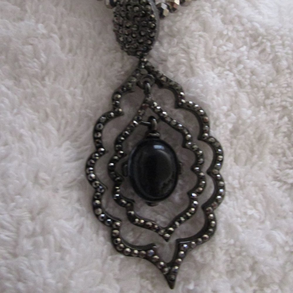 Chico's Womens Pendant and Necklace Cats Eye Stone